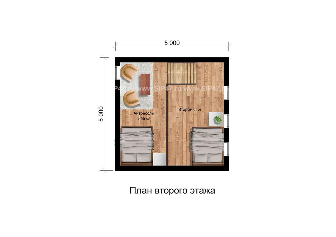 Дом из сип панелей 35 м²